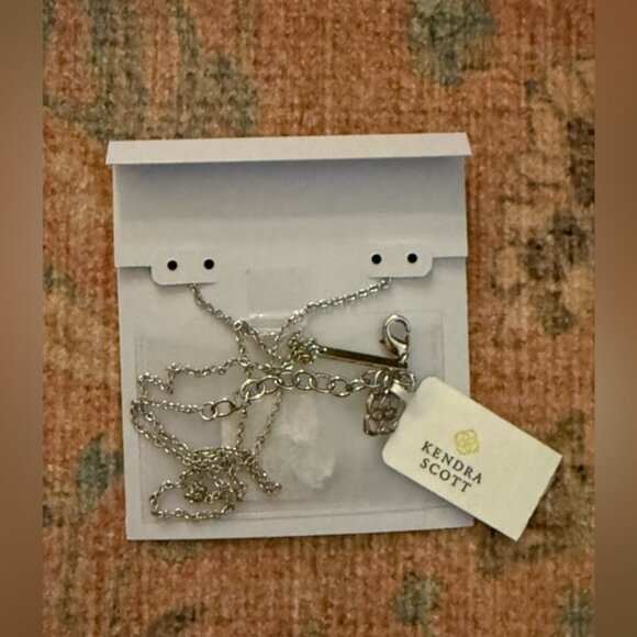 Kendra Scott 'Cory' Black/Silver Semiprecious Stone Pendant Necklace - Picture 7 of 7